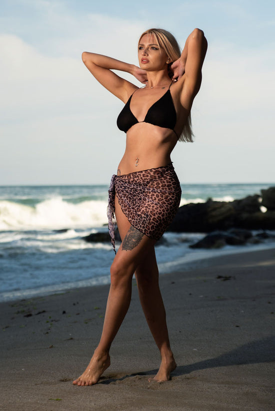 Santorini Mesh Sarong - Tan-Through